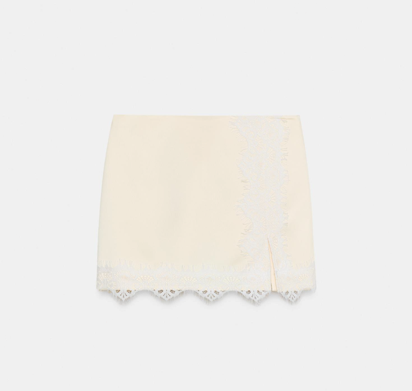 Zara Contrast Lace Skort