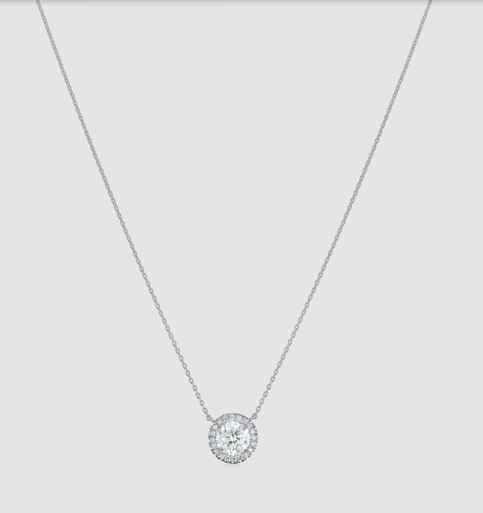 G.Collins and Sons Round Brilliant Cut Diamond Cluster Pendant