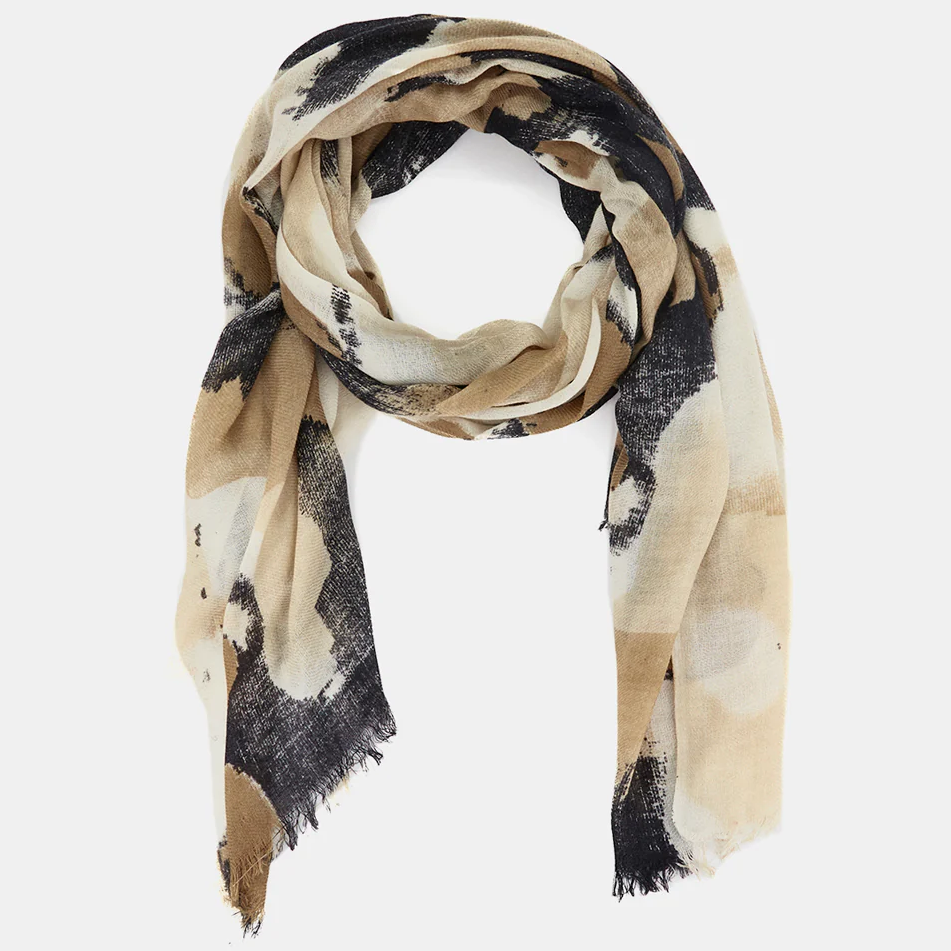 Abbacino Abstract-Print Wool Scarf 