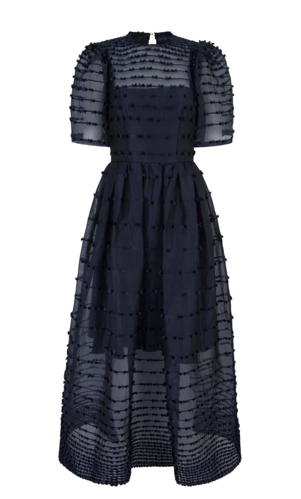 Suzannah Maria Organza Bow Midi Dress