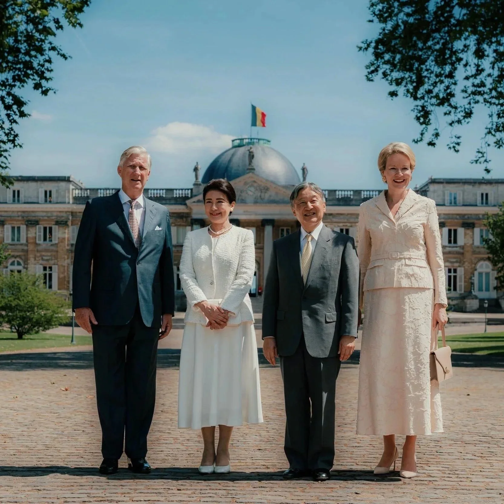 Belgian Royal Couple welcomes Japanese Imperial Couple to Laeken Castle