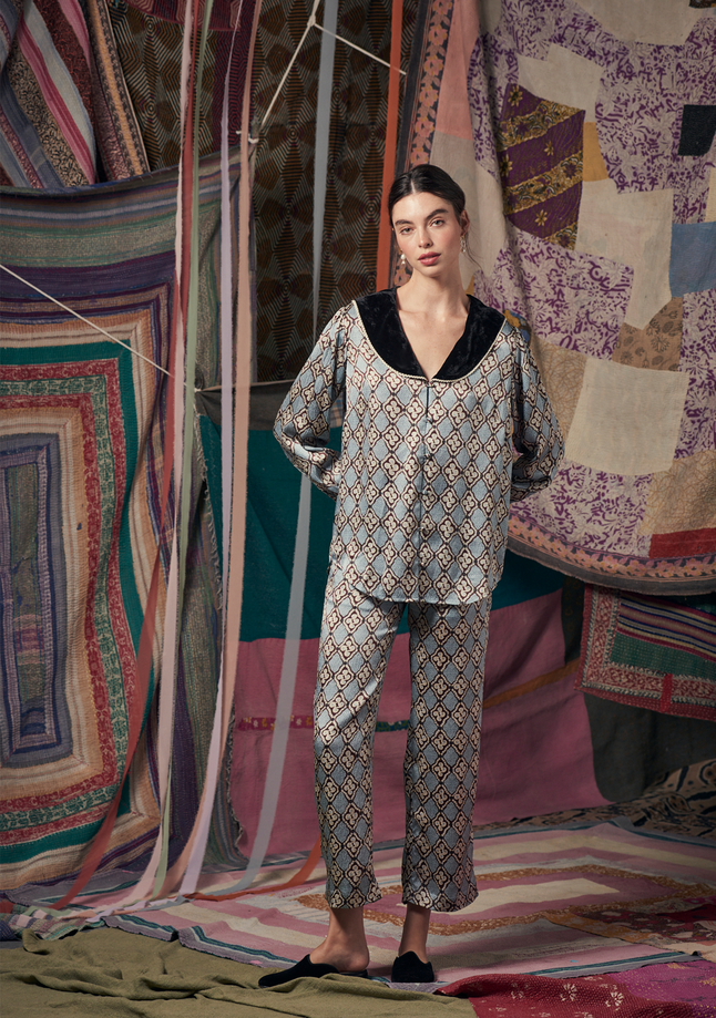 Muzungu Sisters Leo Pants in High Vibrations Blue.png