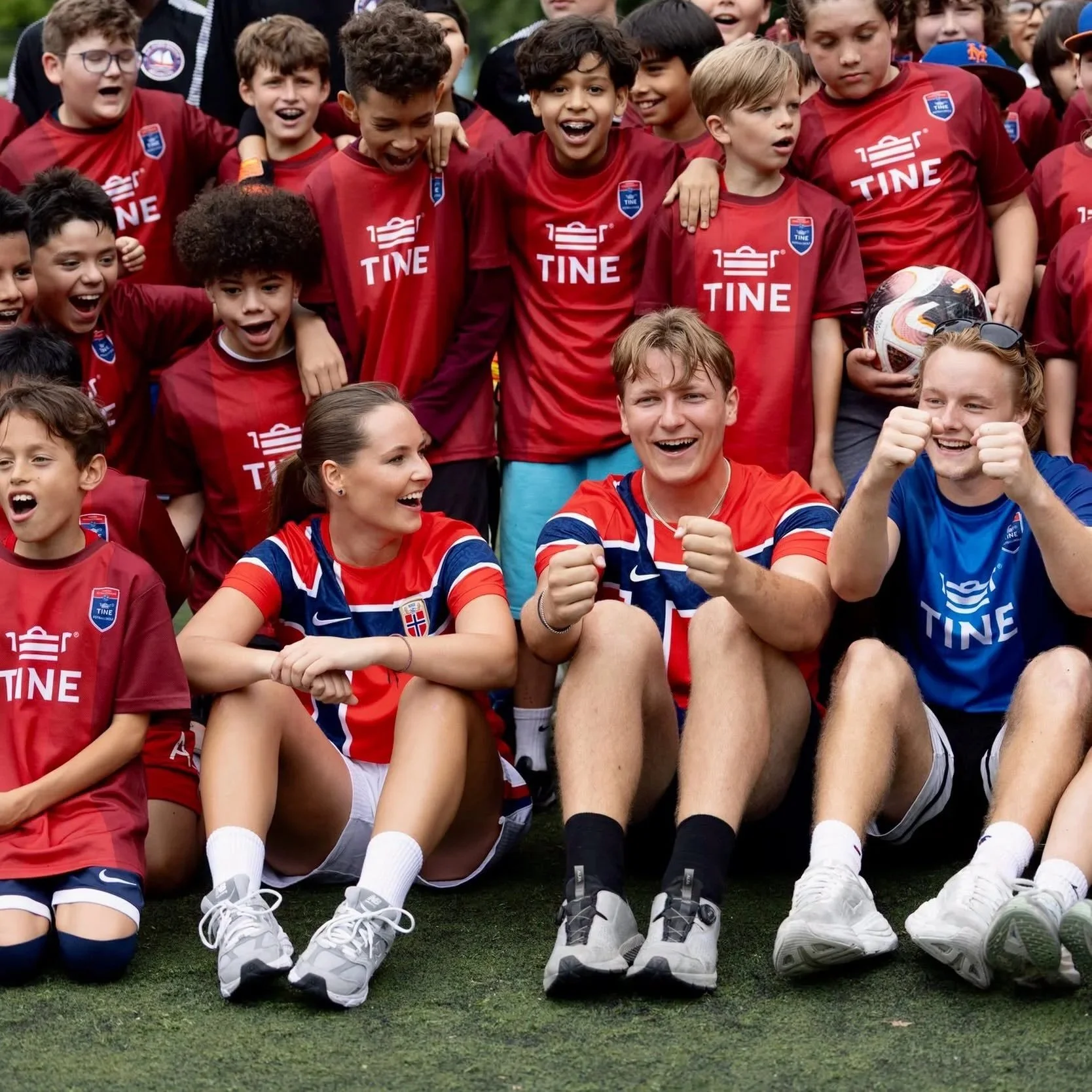 Princess Ingrid Alexandra and Prince Sverre Magnus visit TINE football school 
