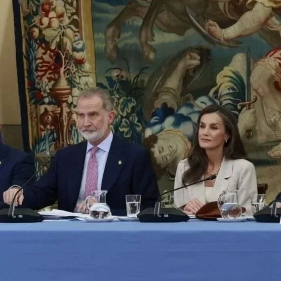 King Felipe and Queen Letizia attend meeting with the Board of Trustees of the Princess of Asturias Foundation