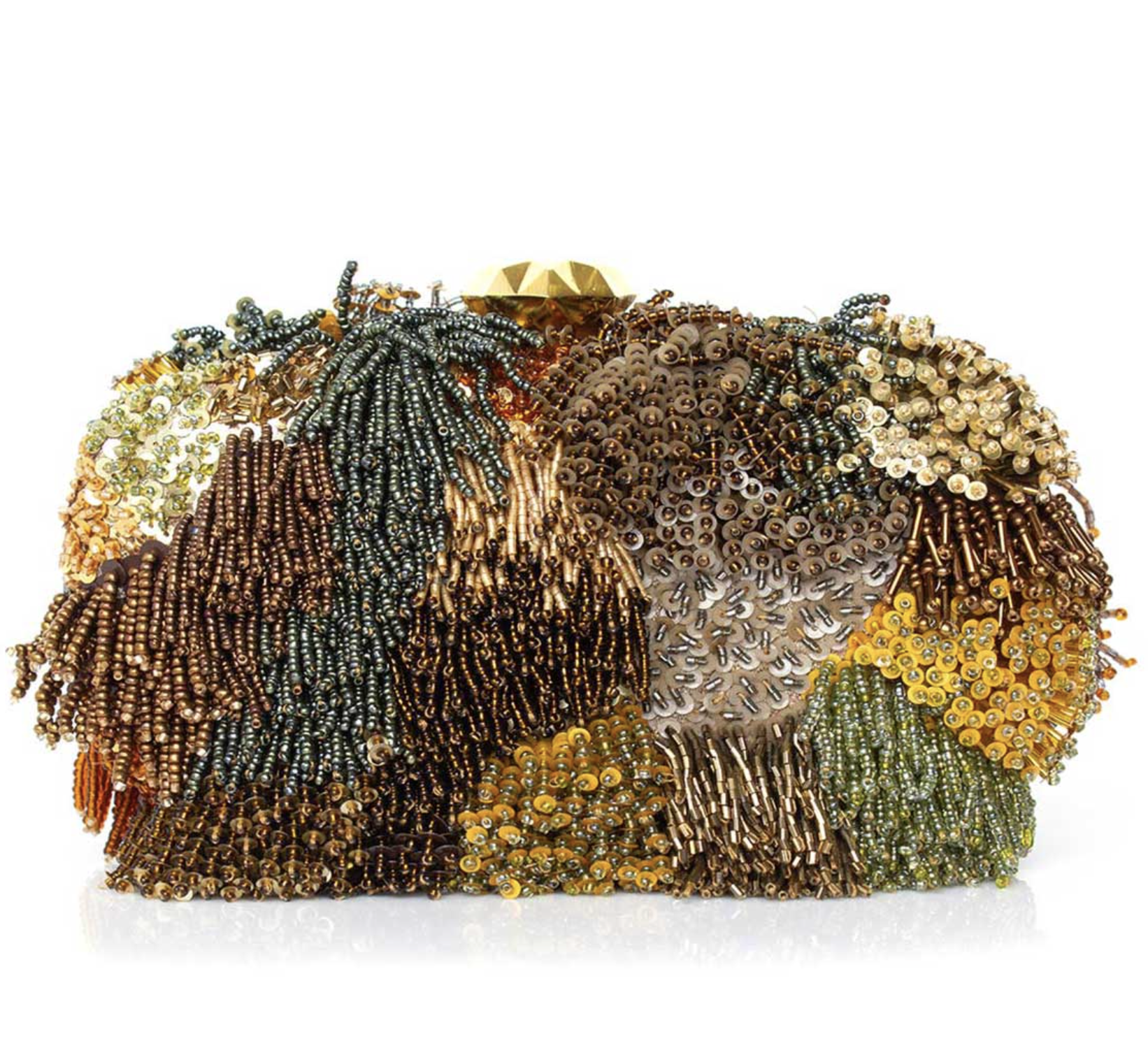 Sarah's Bag Lux Box Clutch in Earthstones