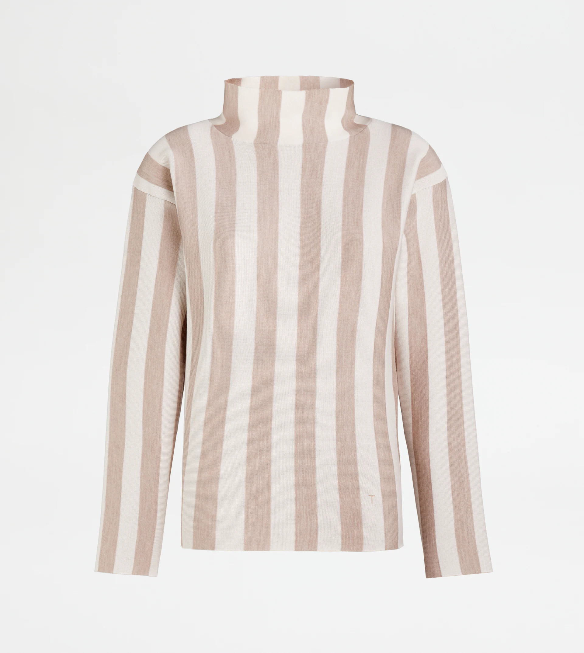 Tod's Striped Jersey Sweater in Beige