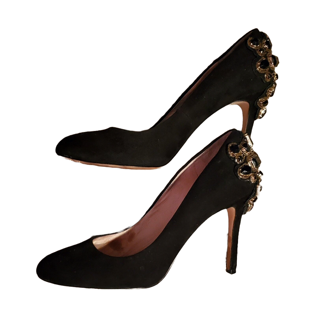 Louise et Cie Embellished Suede Pumps in Black