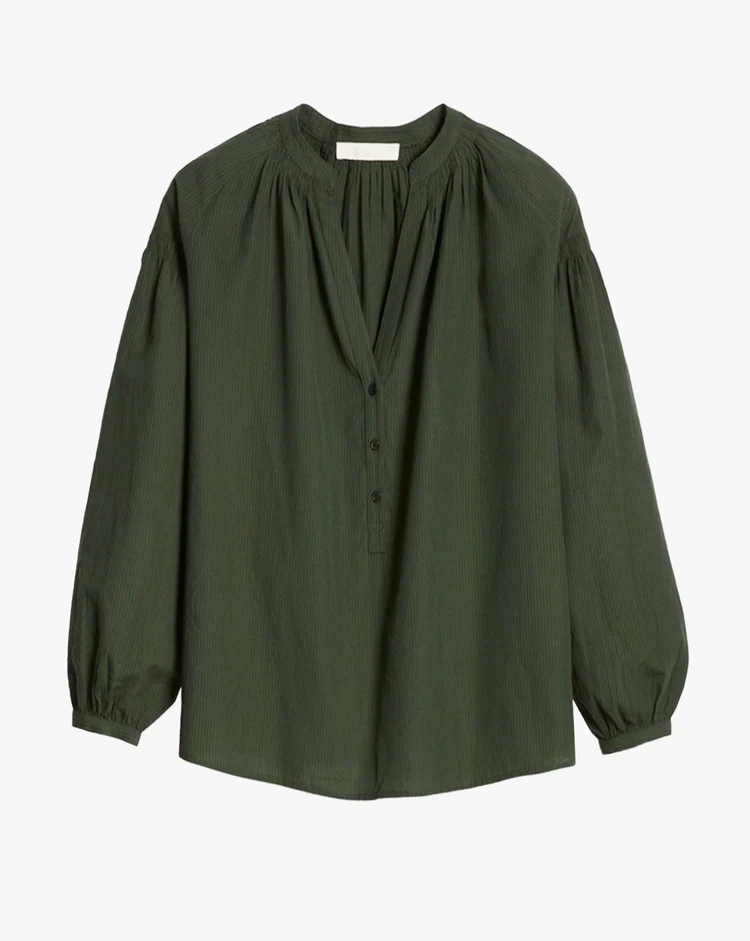 Vanessa Bruno Nipoa Blouse in Dark Green.png