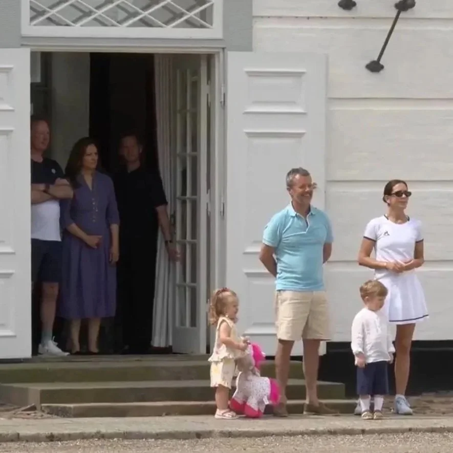 King Frederik and Queen Mary attend Changing of the Guard at Gråsten Castle