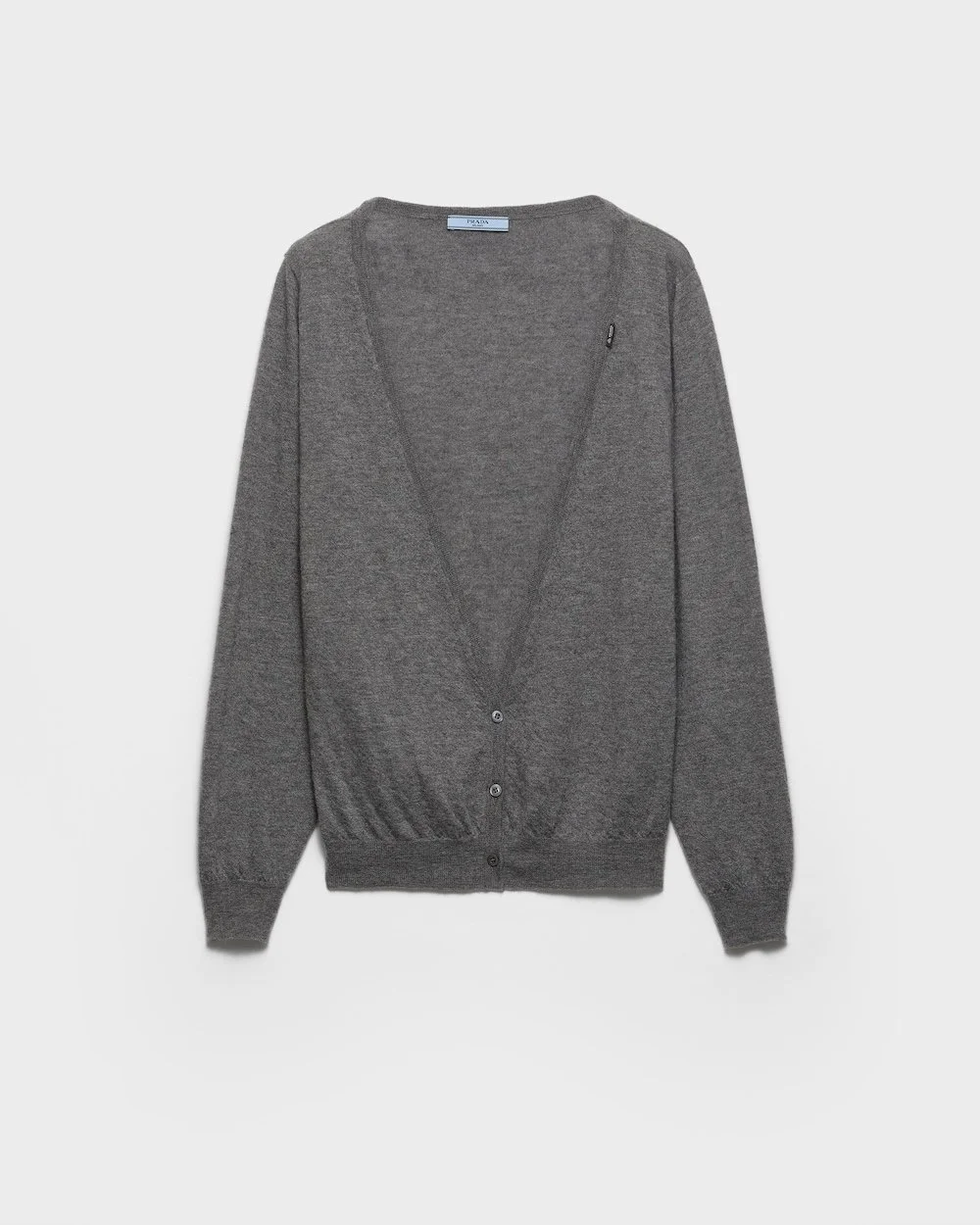 Prada Cashmere Cardigan in Slate Gray.jpg