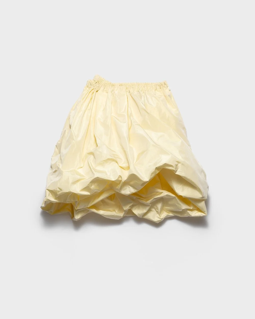 Prada Technical Taffeta Skirt in Cream