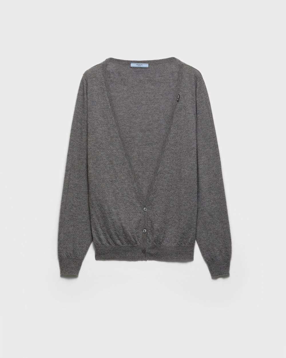 Prada Cashmere Cardigan in Slate Gray.jpg