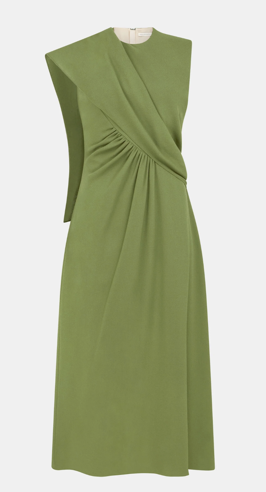 green dress h and m Women's Smocked-Bodice Cotton line skirt with a scalloped hem H&M Conscious Collection Silk Dress