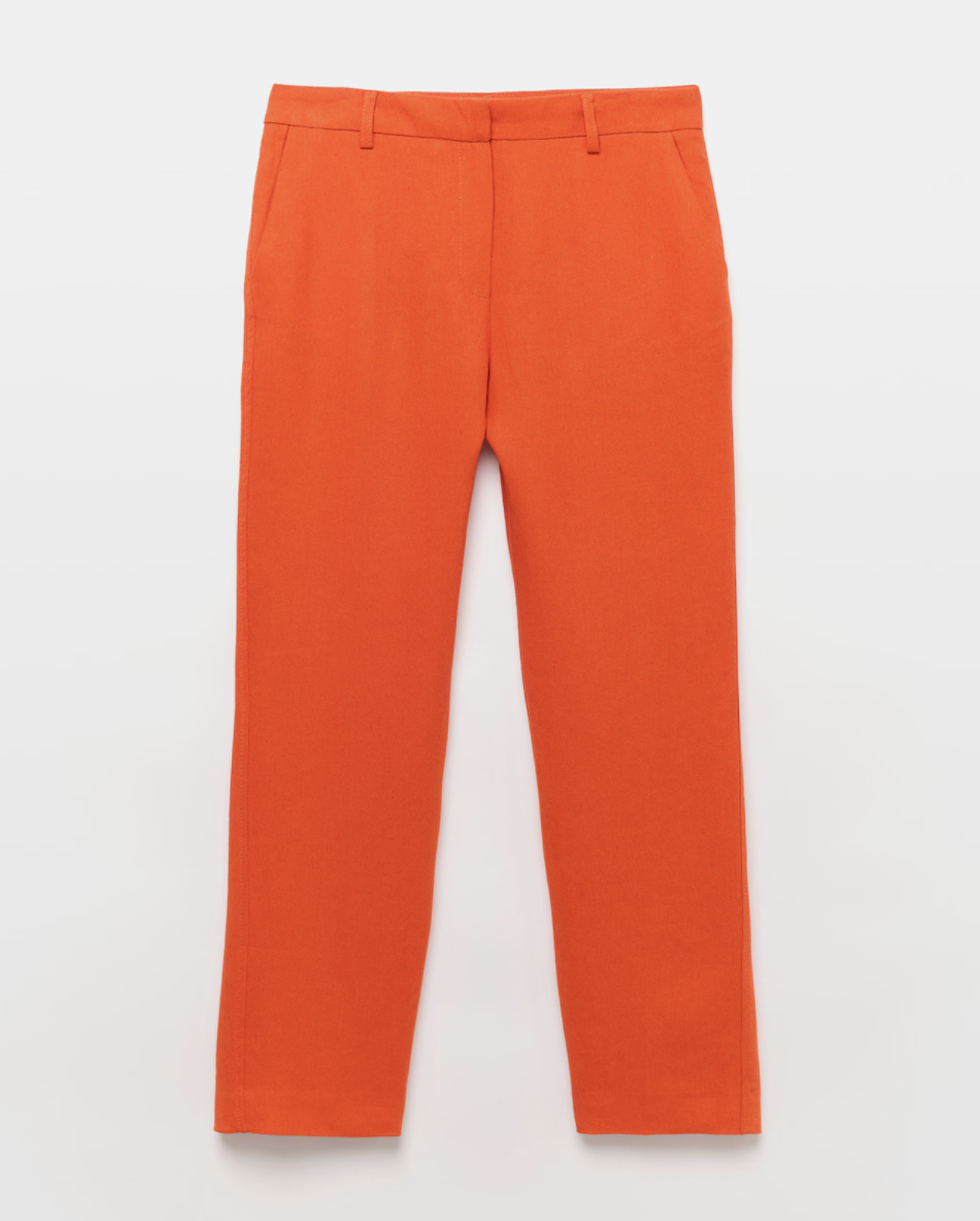 Woman Limited Linen Trousers in Orange