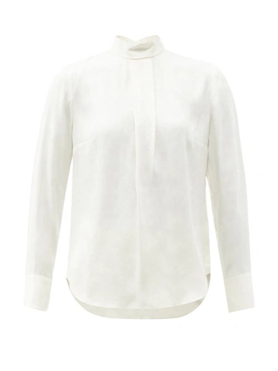 Cefinn Riley Funnel Neck Blouse in Cream