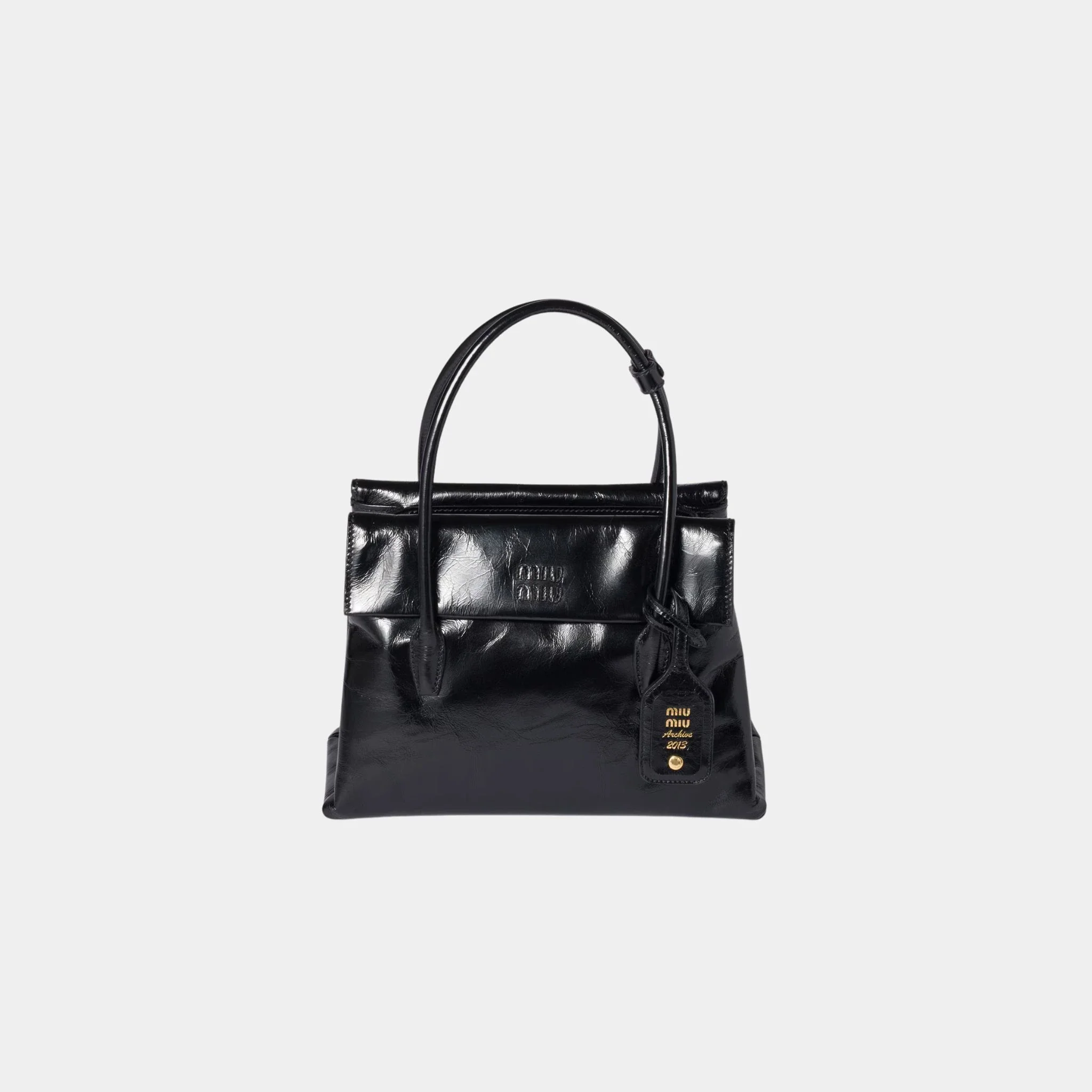 Miu Miu Solitaire Shiny Leather Bag in Black.png