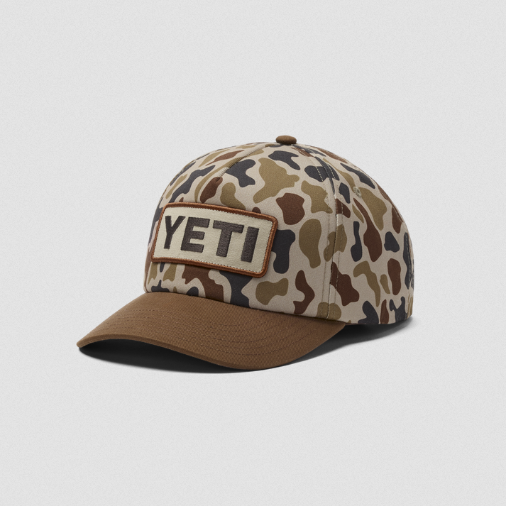 YETI Logo Badge Mid Pro Flat Brim Hat in Wetlands Camo.png