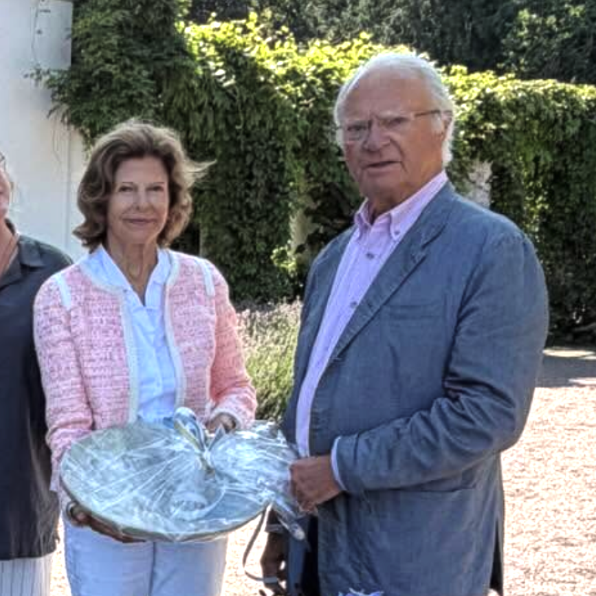 King Carl Gustaf and Queen Silvia attend enthusiast vehicle exhibition at Solliden Palace