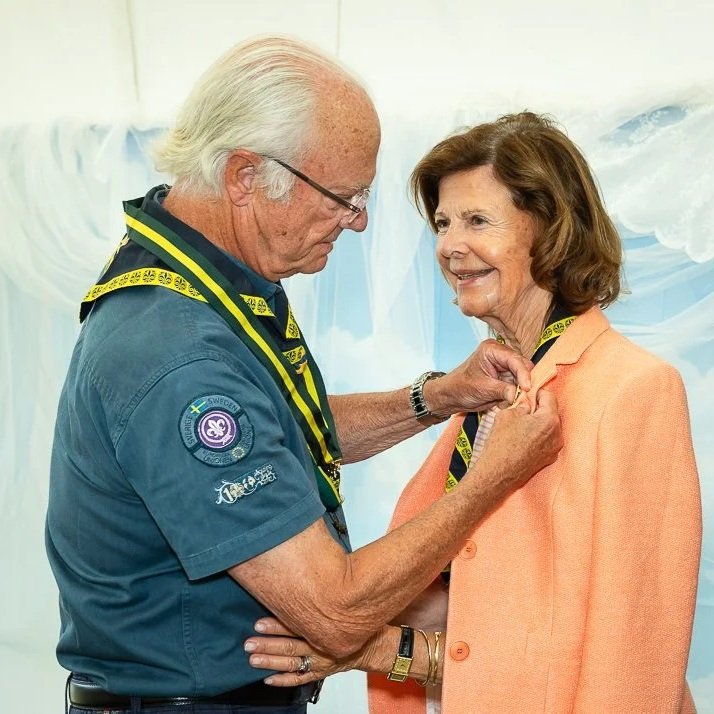 King Carl Gustaf and Queen Silvia visit Jamboree26 scout camp