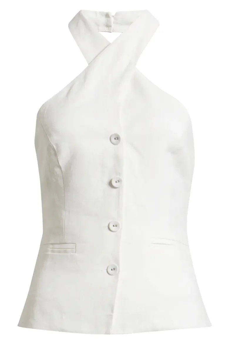 Reformation Tate Linen Top