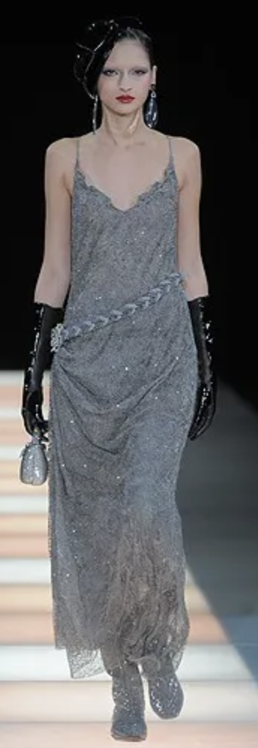 Giorgio Armani Beaded Belted Gown