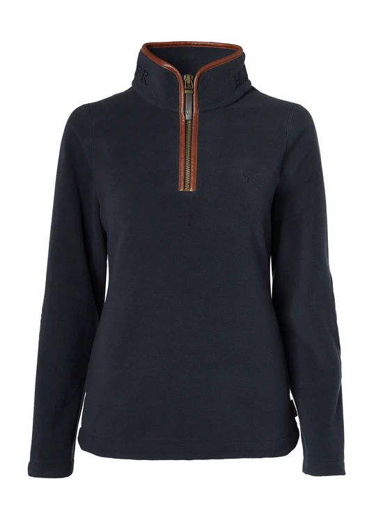 Holland Cooper Country Fleece Quarter Zip in Ink Navy
