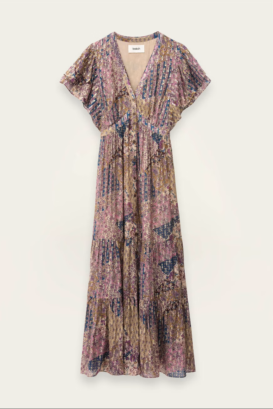 Ba&Sh Pareta Midi Dress in Pink.png