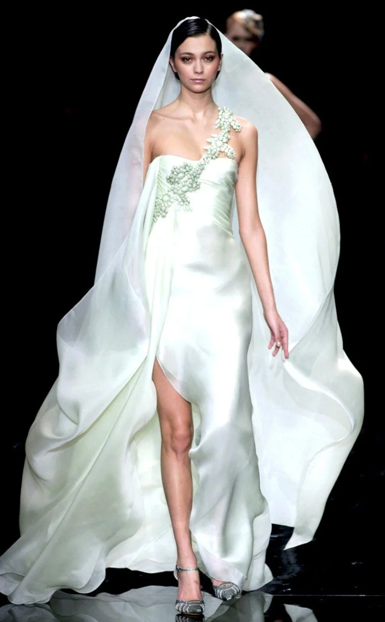 Armani Privé One-Shoulder Satin Gown