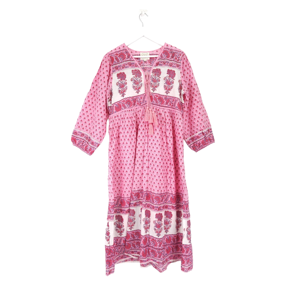 Dilli Grey Jackie Floral Tunic Midi Dress in Pink