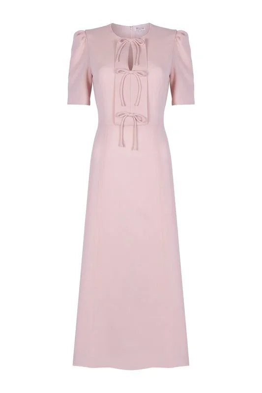 Beulah London Serena Midi Dress in Pink
