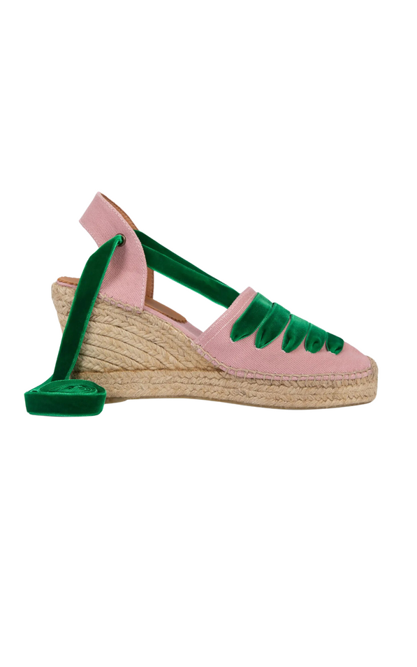 Penelope Chilvers High Sevillana Dali Espadrilles in PinkGreen.png