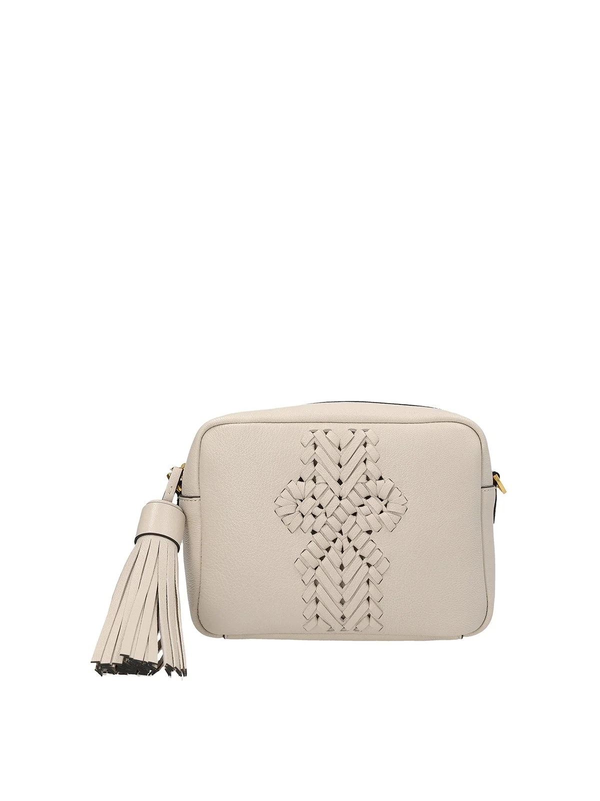 Anya Hindmarch The Neeson Tassel Crossbody Bag in Chalk