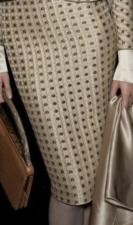 Armani Privé Two-Tone Jacquard Silk Pencil Skirt