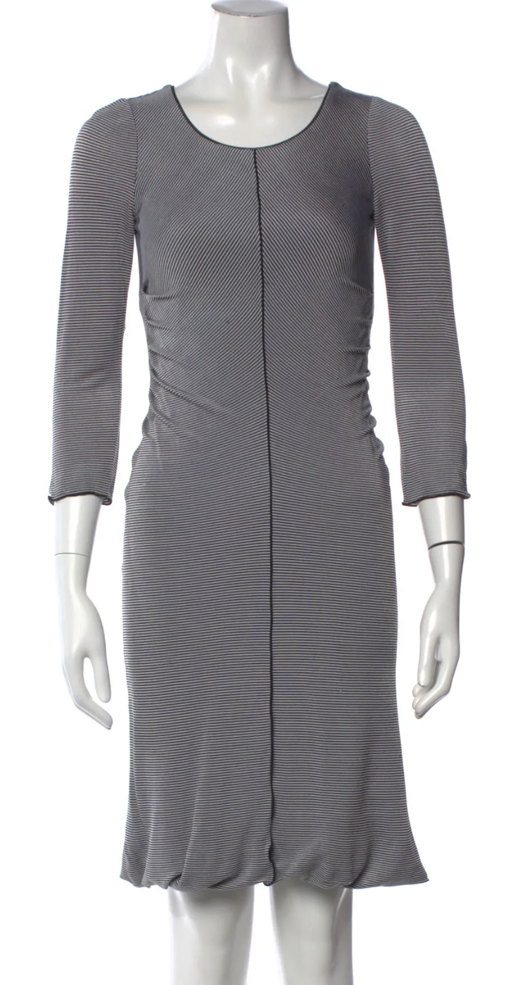 Giorgio Armani Striped Knee-Length Dress