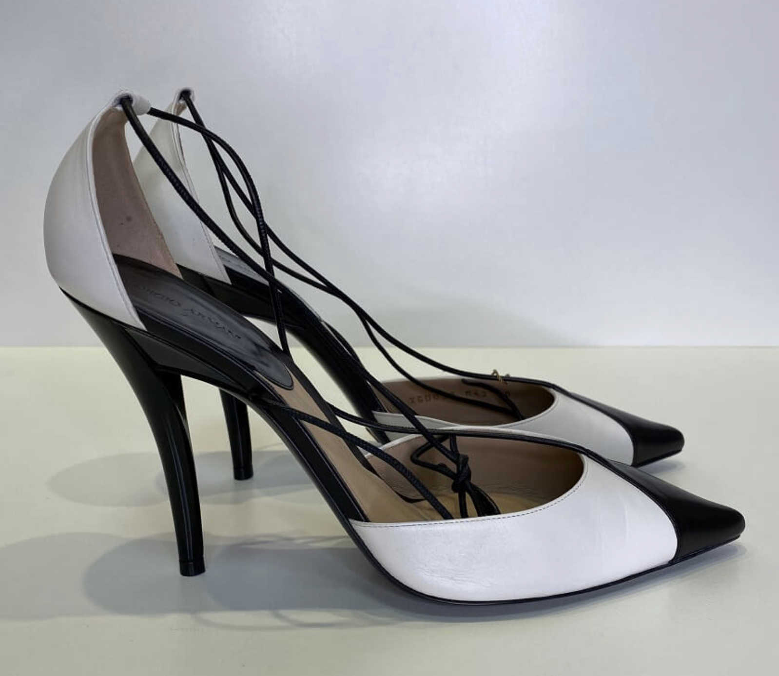 Giorgio Armani Black and White Pumps