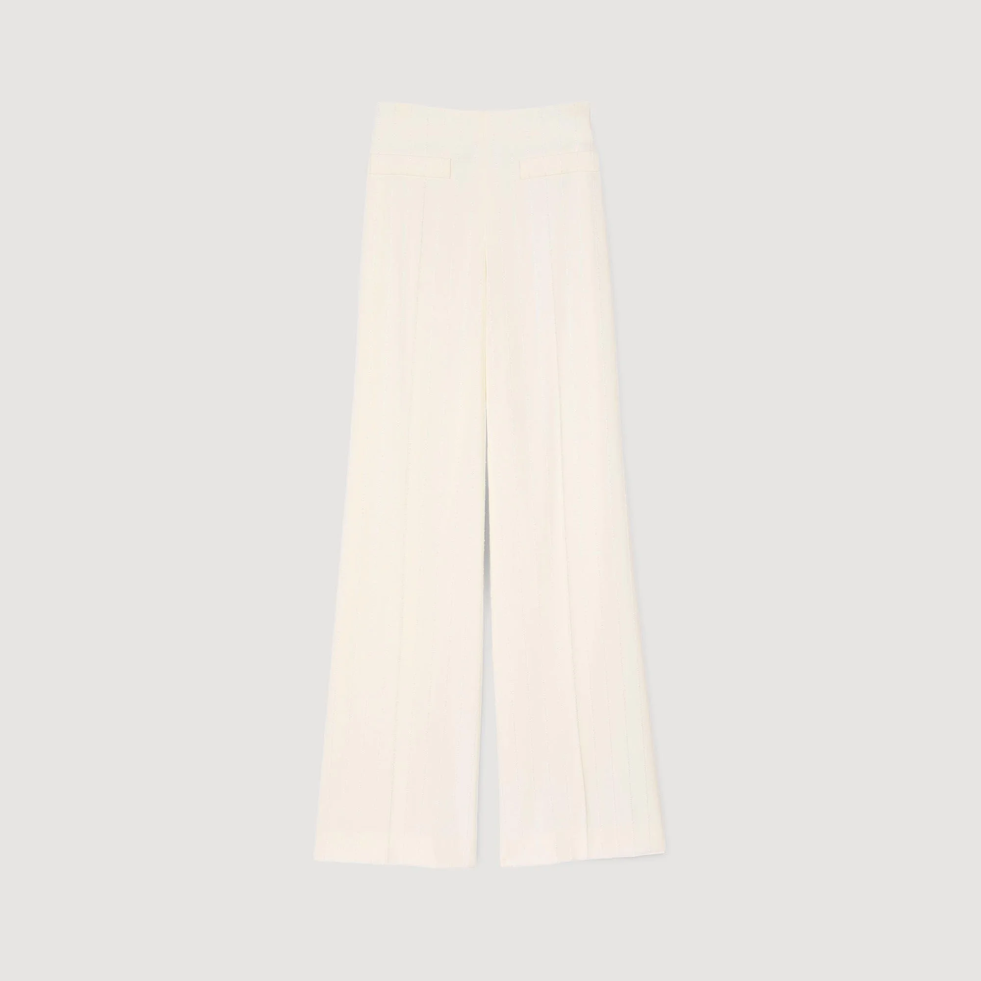 Sandro Sequin Suit Trousers in Ecru