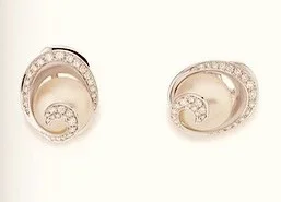Marco Molinario Pearl and Diamonds Earrings