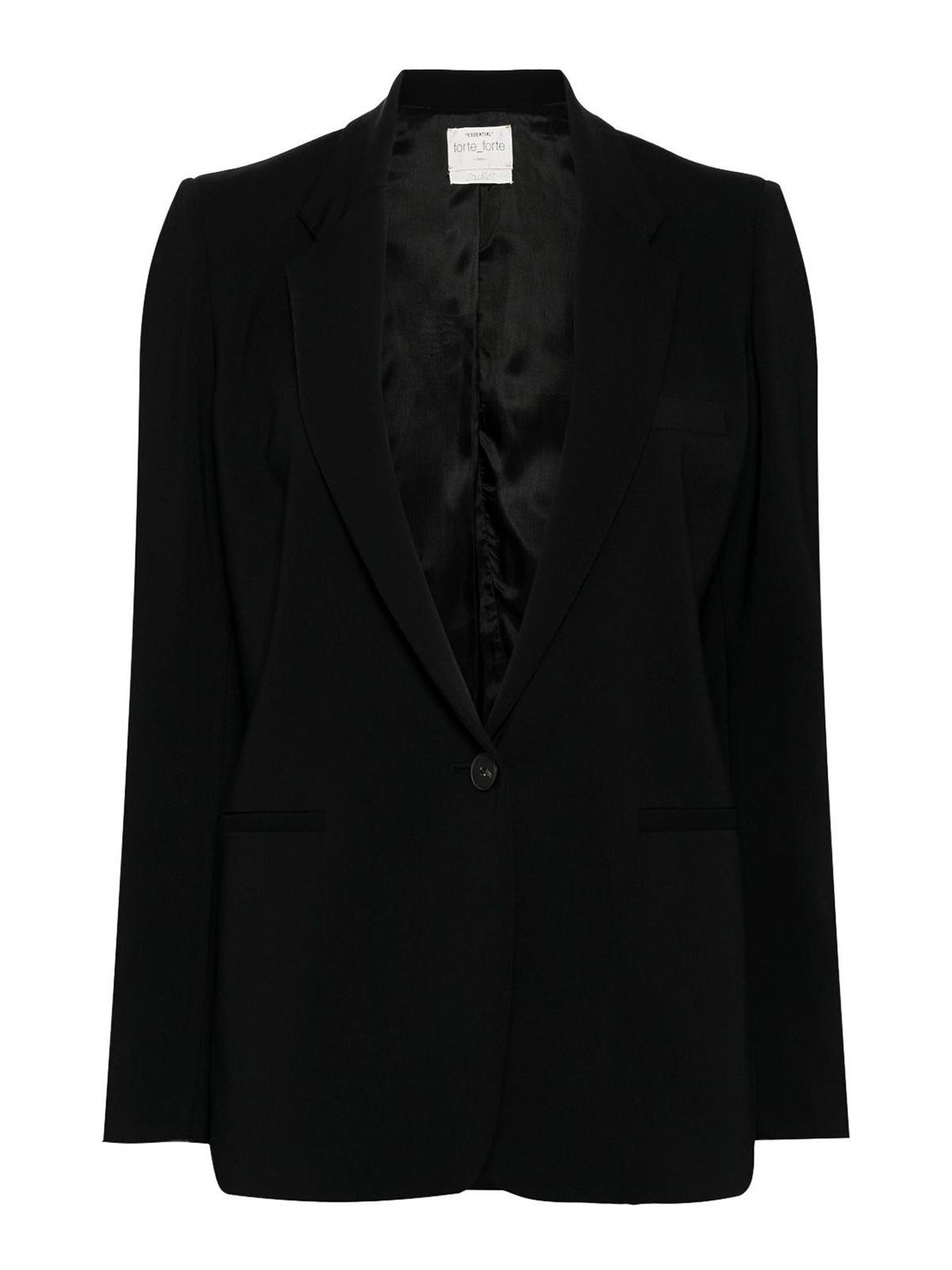 Forte Forte Single-Breasted Blazer in Black