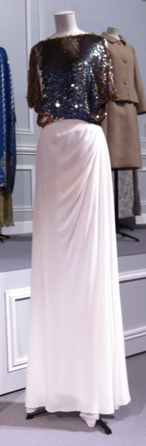 Christian Dior Sequin and Silk Gown