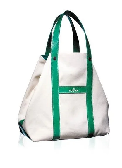 Hogan Script Bag in WhiteGreen.jpg