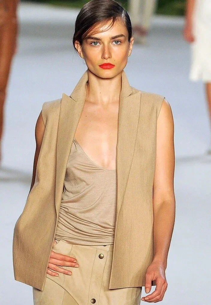 Akris Sleeveless Gilet in Gold Lamé