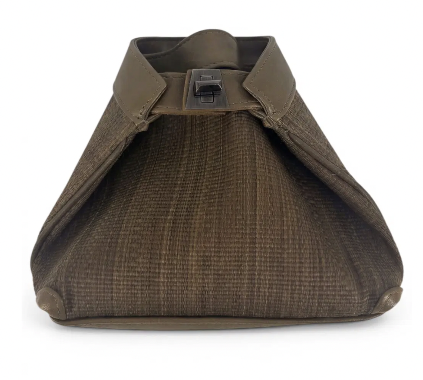 Akris Woven Horsehair Mini Ai Evening Bag in Olive Green
