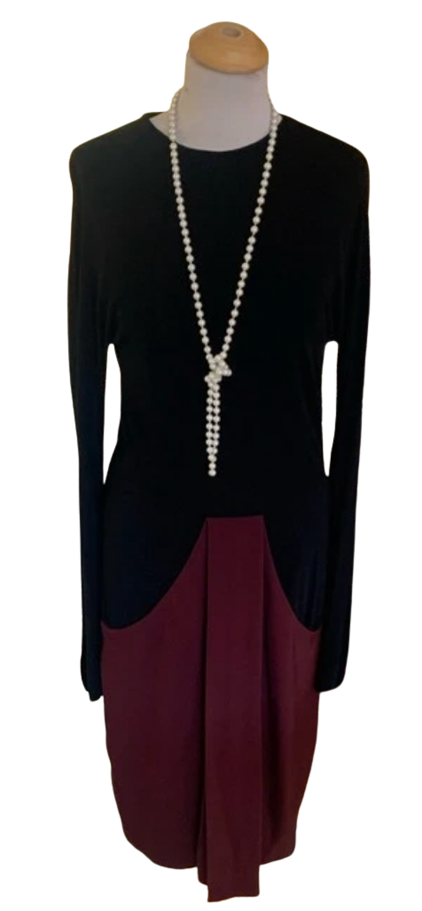 Akris Two-Tone Draped Dress