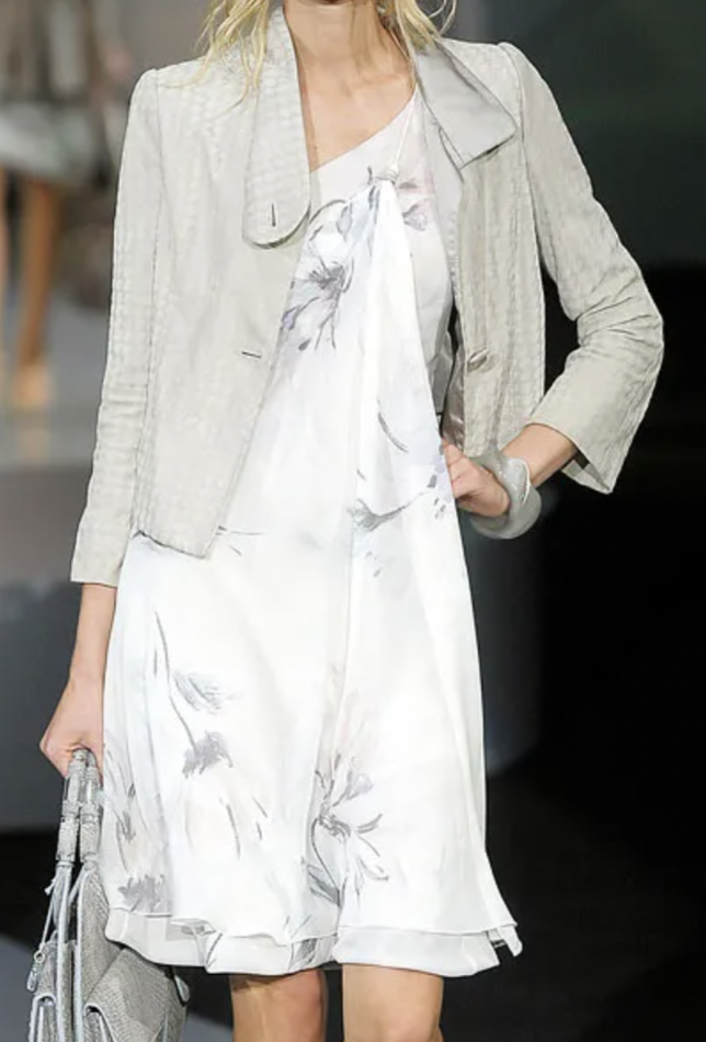 Giorgio Armani One-Shoulder Floral Dress
