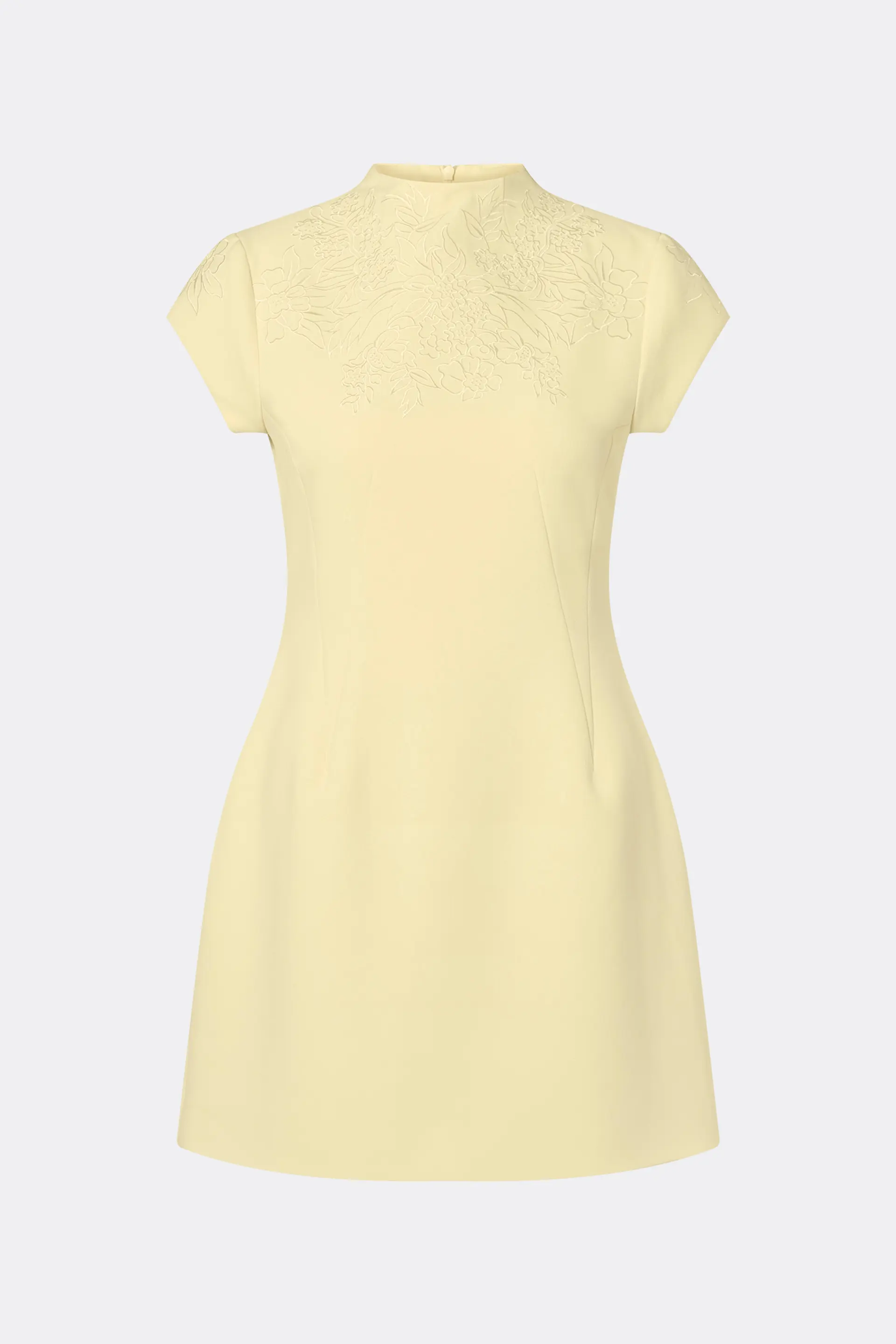 By Malina Bethanny Mini Dress in Light Lemon