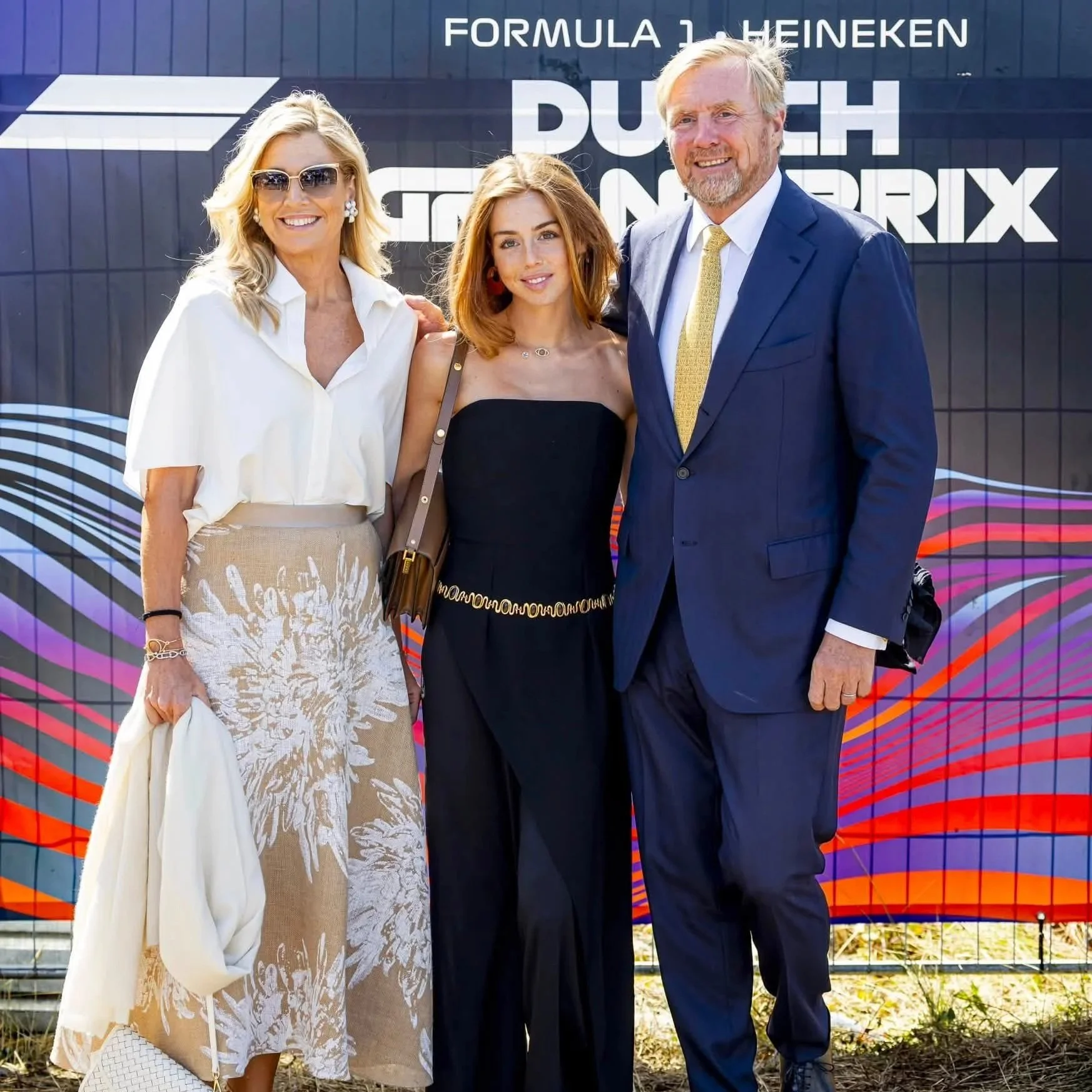 King Willem-Alexander, Queen Maxima, and Princess Alexia attend Dutch F1 Grand Prix