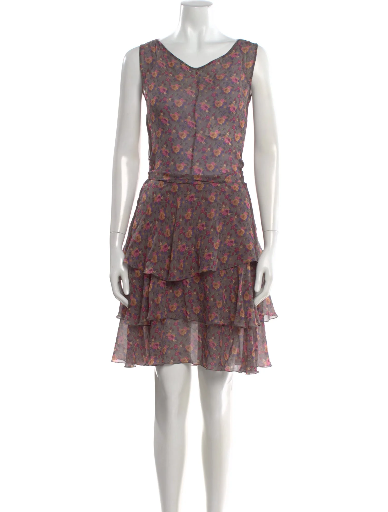 Moschino Cheap and Chic Floral Tiered Dress