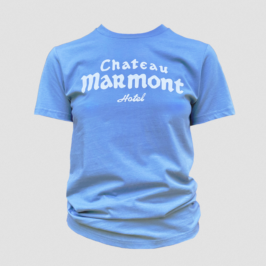 Chateau Marmont Cotton T-Shirt in Blue.png