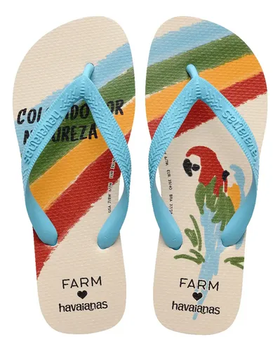 Havaianas x Farm Rio Flip-Flops in Blue