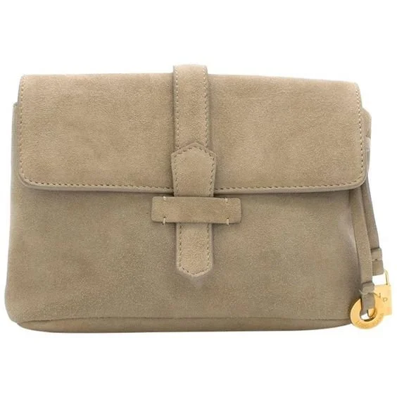 Loro Piana Tres Jolie Crossbody Bag in Beige Suede